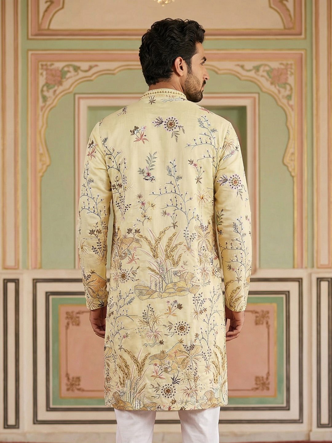 Floral Embroidered Straight Kurta