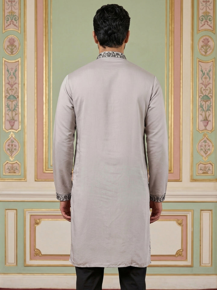 Embroidered &amp; Sequins Kurta For Men