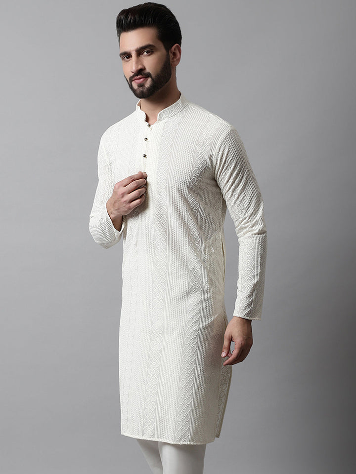 Embroidered Cotton Kurtas For Men