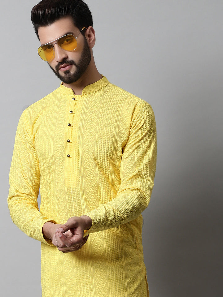 Embroidered Cotton Kurtas For Men