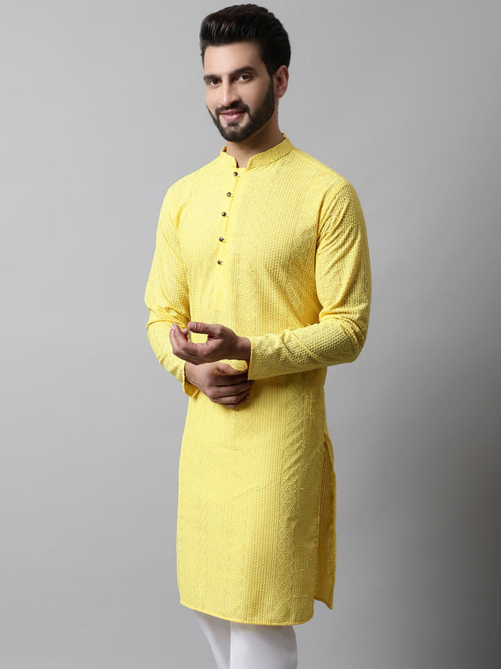 Embroidered Cotton Kurtas For Men