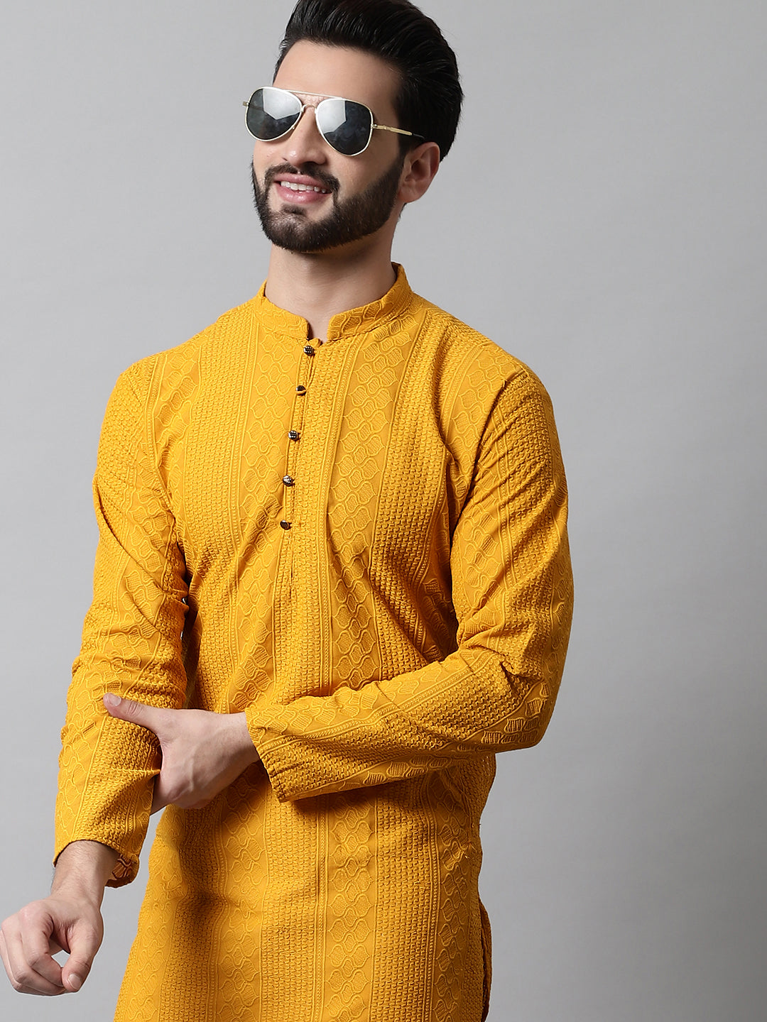 Embroidered Cotton Kurtas For Men