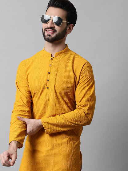 Embroidered Cotton Kurtas For Men