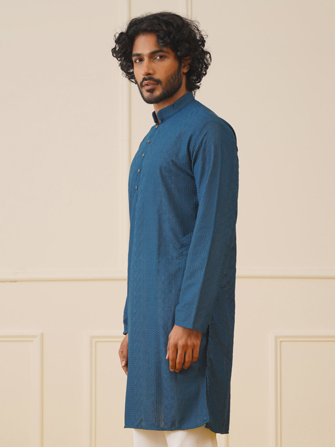 Embroidered Cotton Kurtas For Men