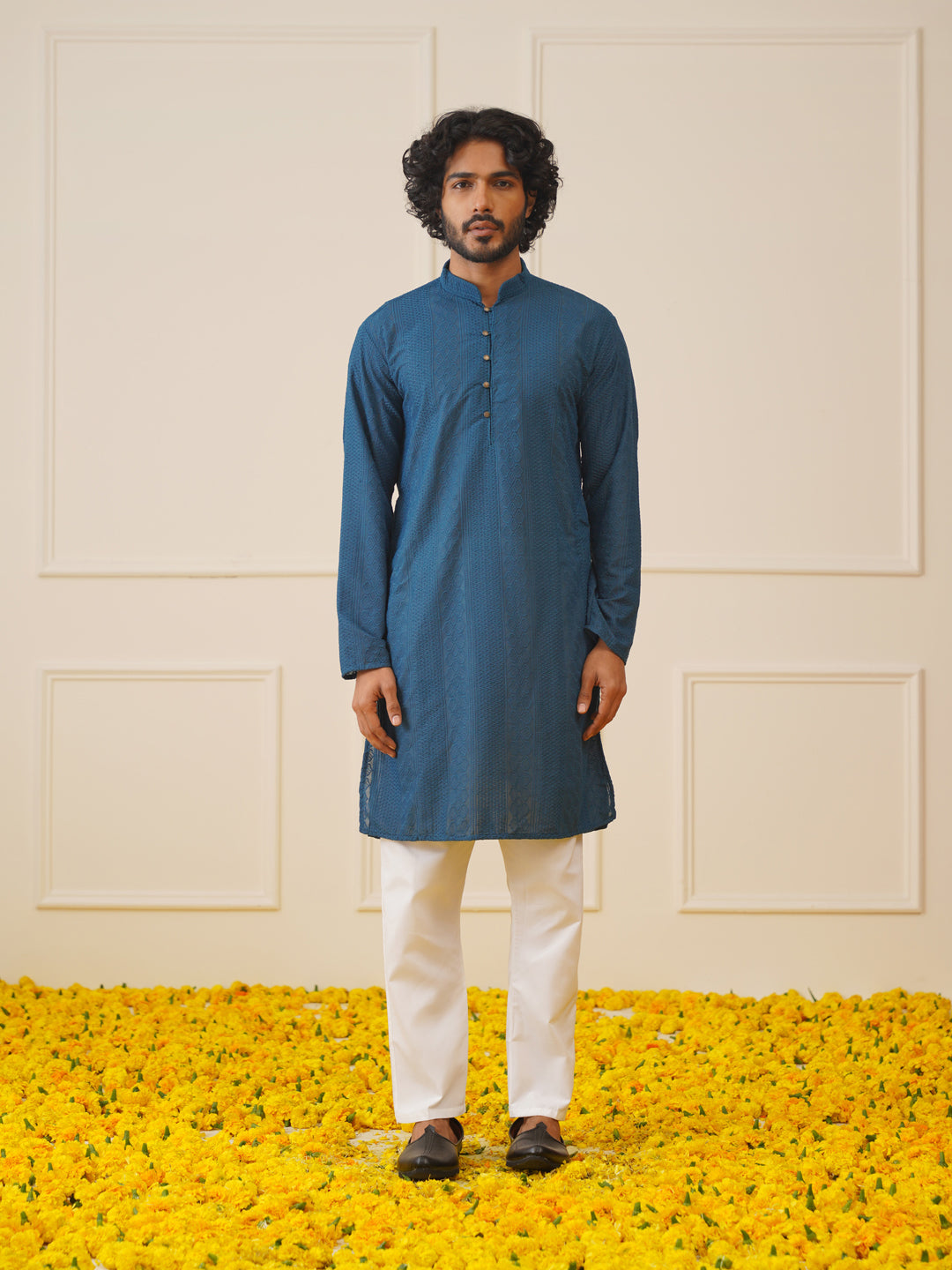 Embroidered Cotton Kurtas For Men