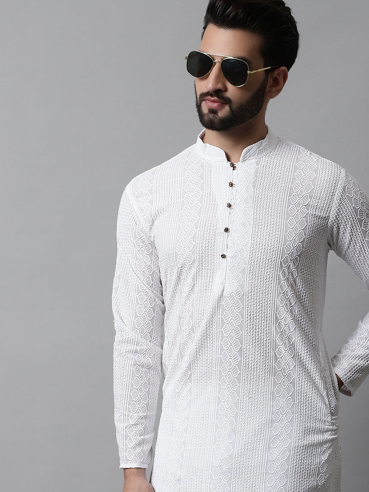 Embroidered Cotton Kurtas For Men