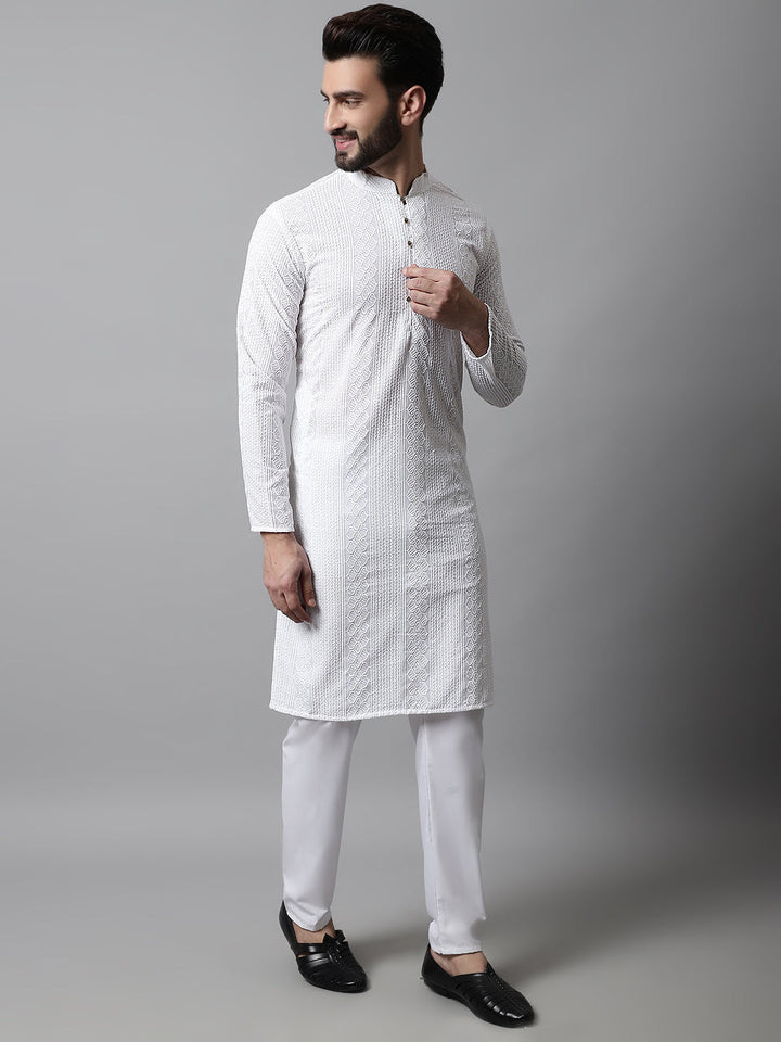 Embroidered Cotton Kurtas For Men