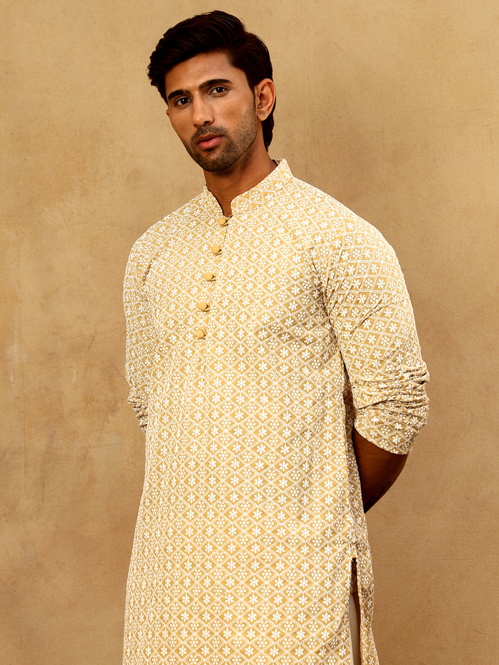 Men’S Chikankari Cotton Kurta
