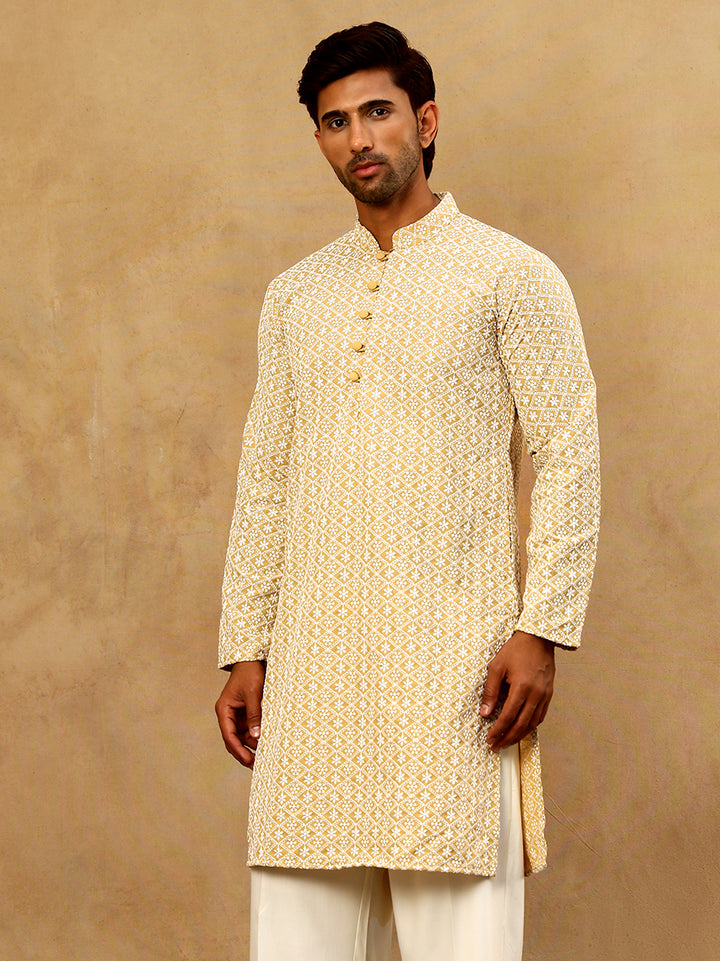 Men’S Chikankari Cotton Kurta