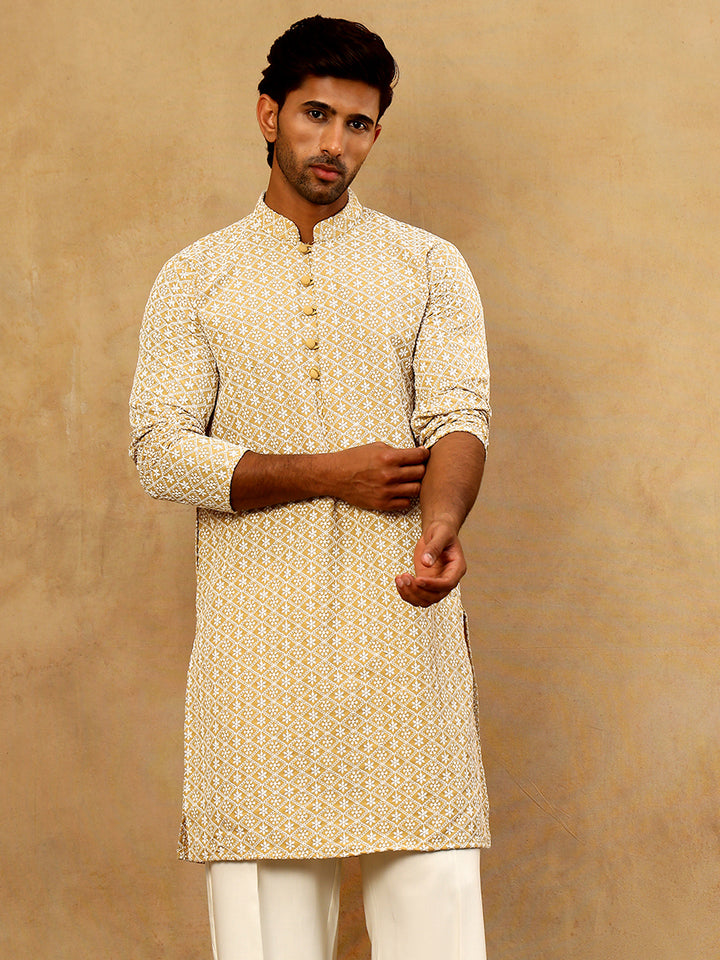 Men’S Chikankari Cotton Kurta
