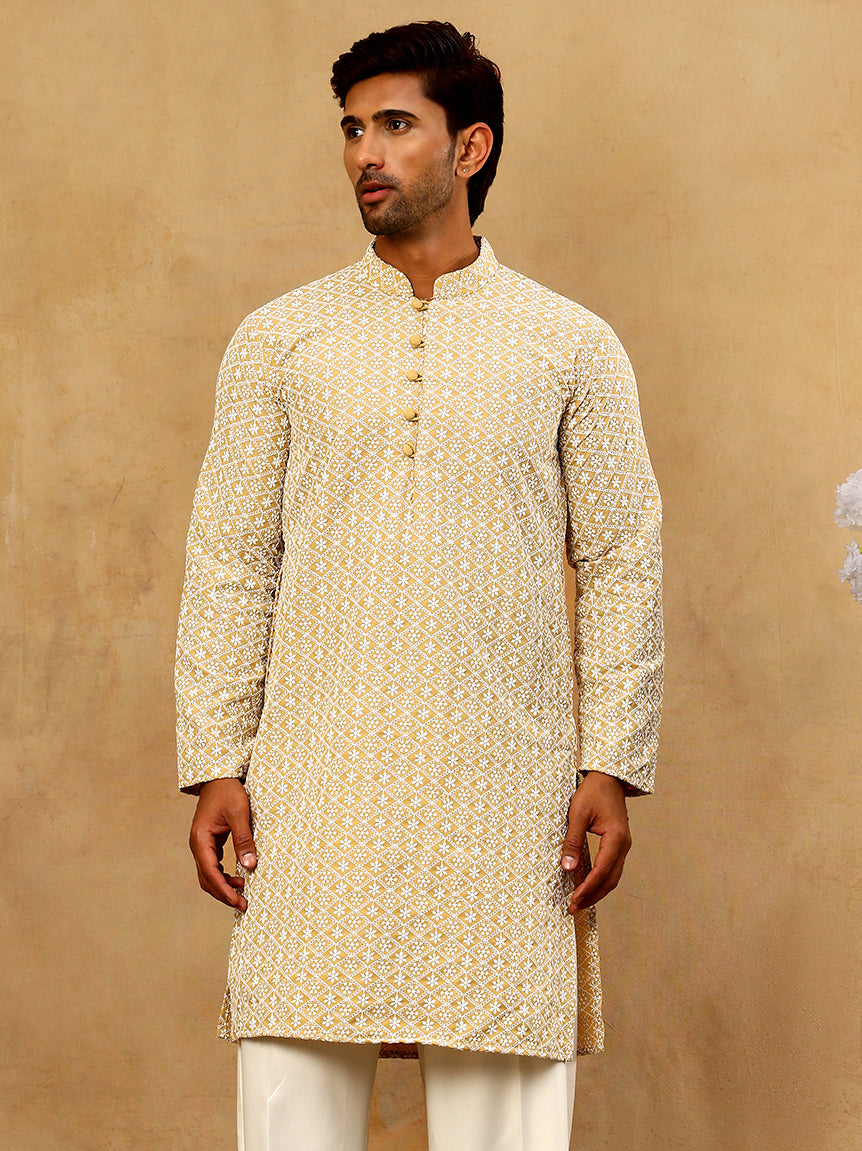 Men’S Chikankari Cotton Kurta