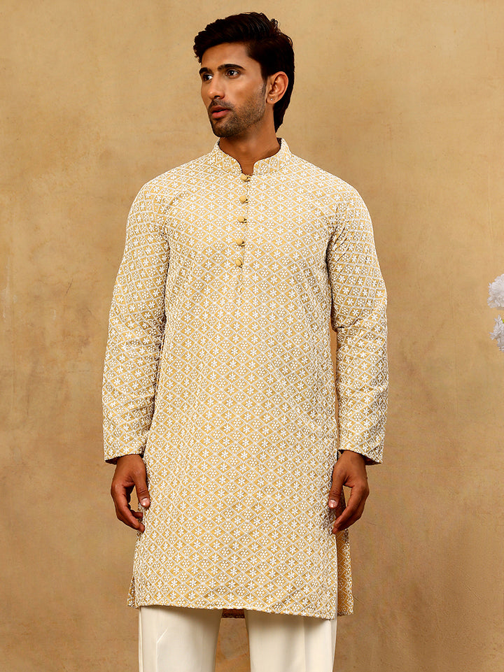 Men’S Chikankari Cotton Kurta