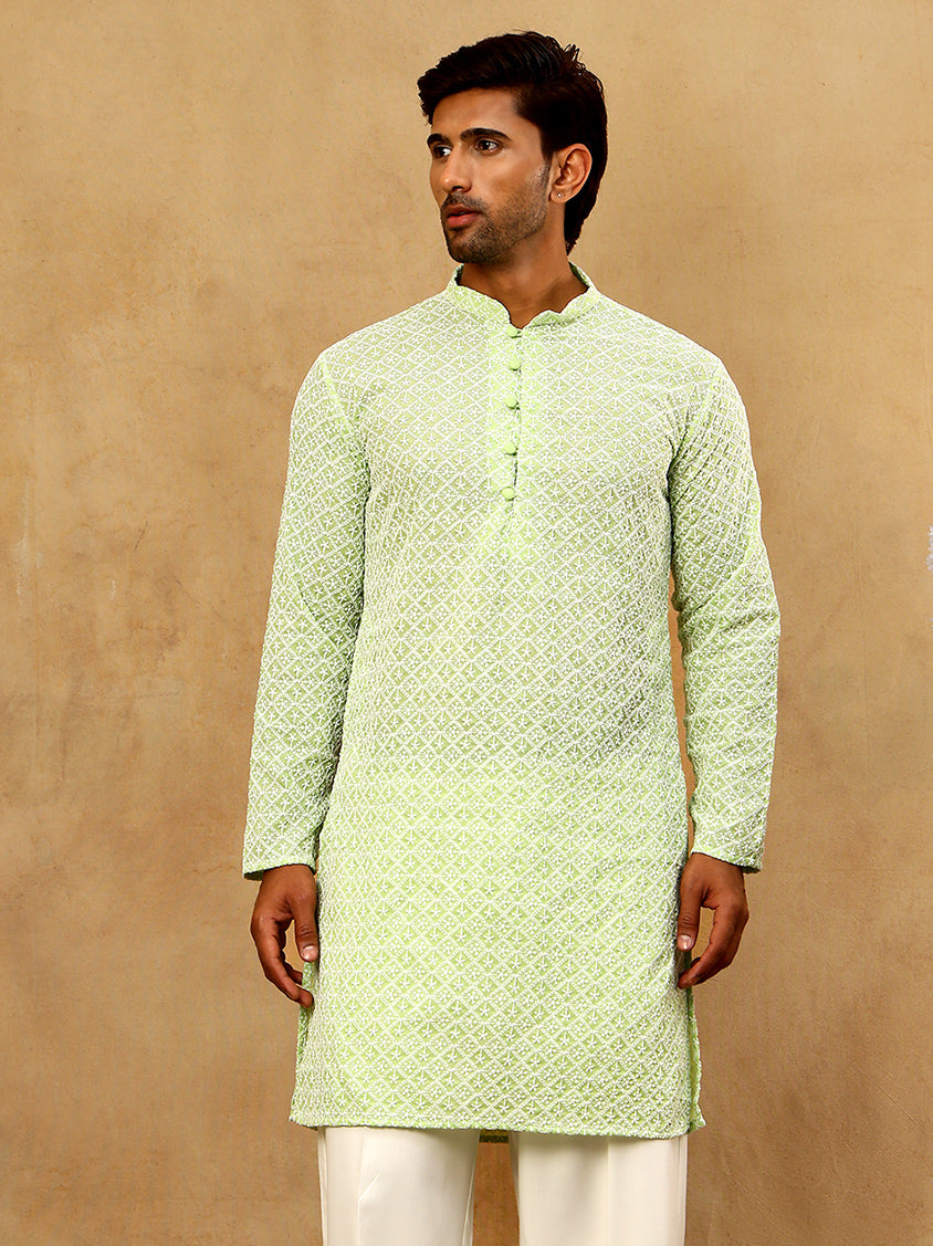 Men’S Chikankari Cotton Kurta