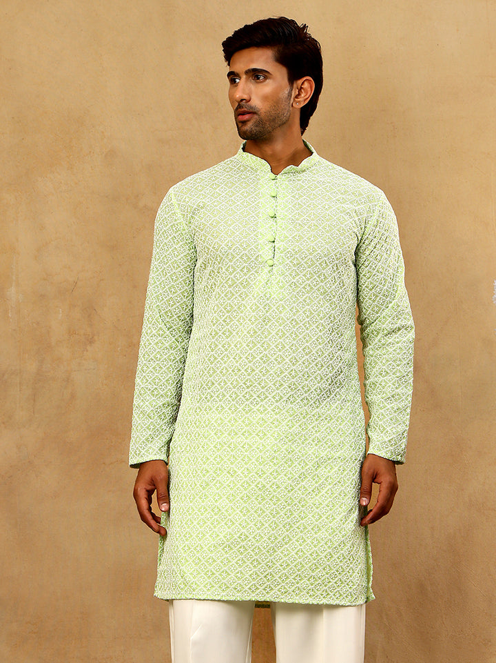 Men’S Chikankari Cotton Kurta