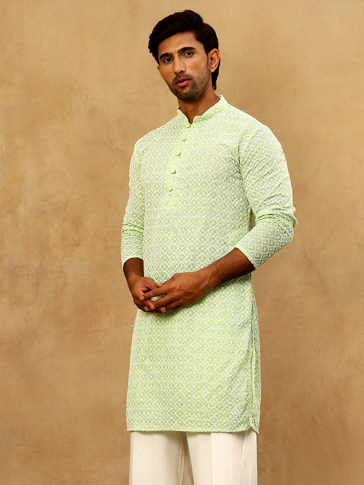 Men’S Chikankari Cotton Kurta