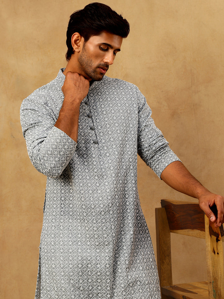 Men’S Chikankari Cotton Kurta