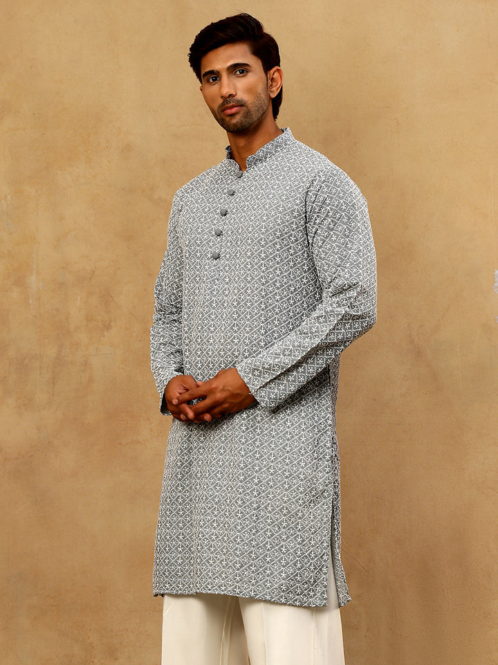 Men’S Chikankari Cotton Kurta