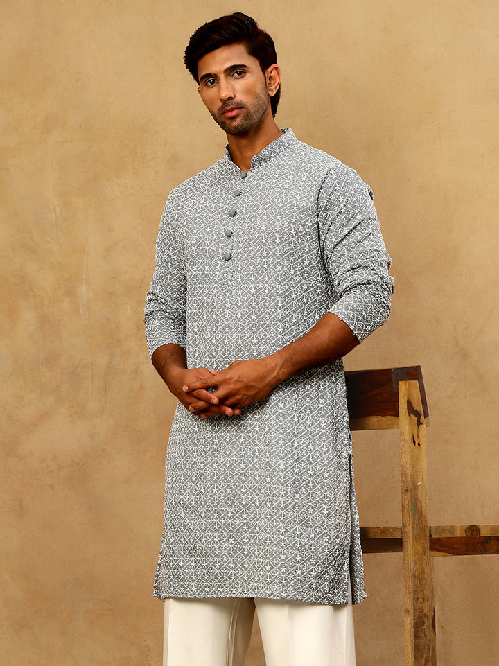 Men’S Chikankari Cotton Kurta