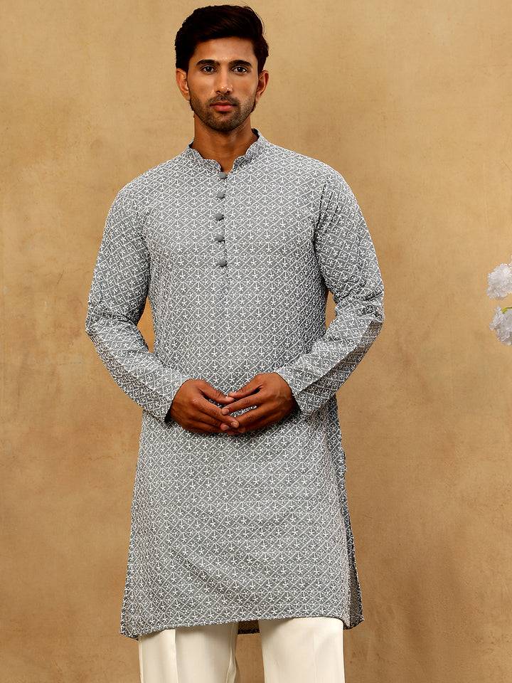 Men’S Chikankari Cotton Kurta