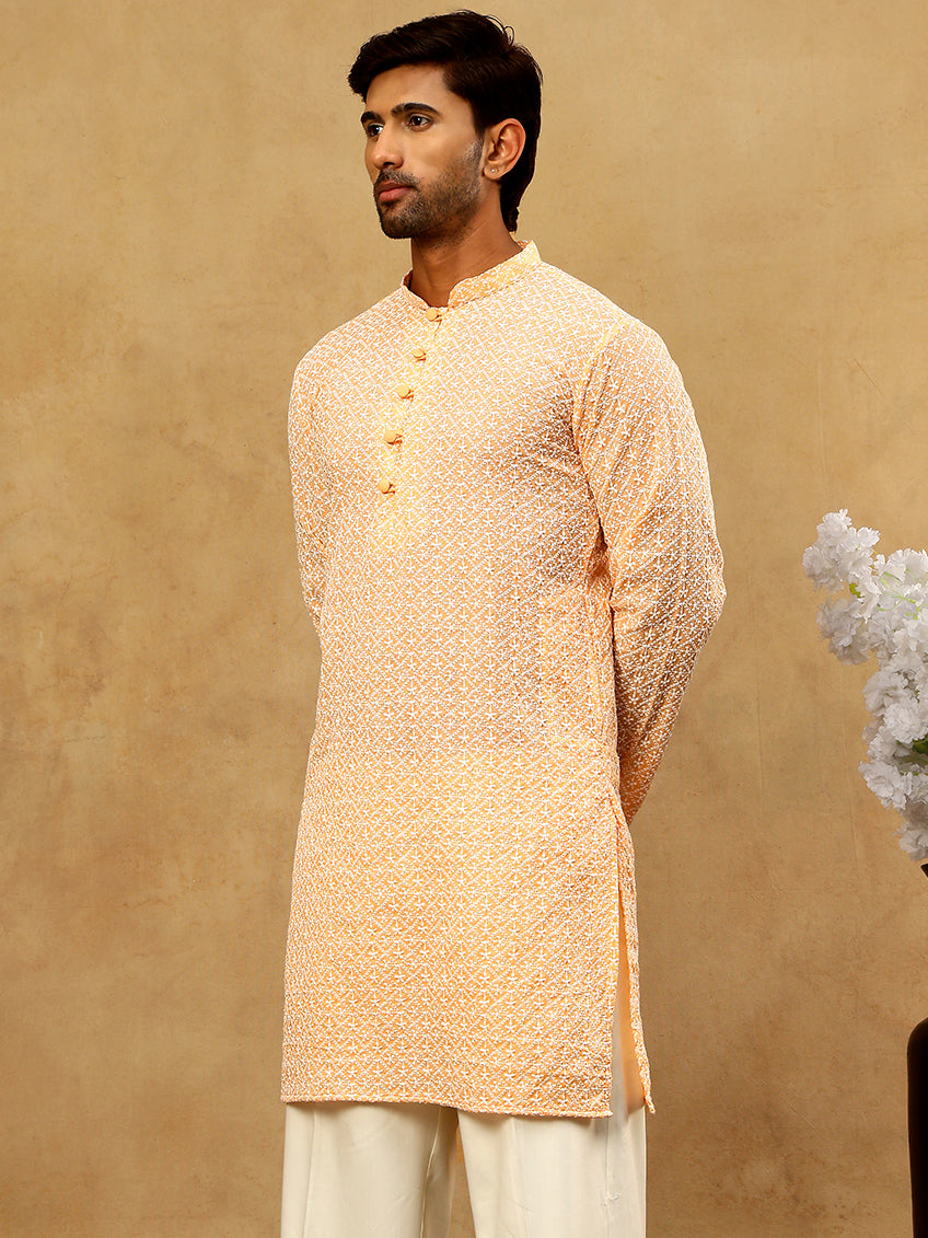 Men’S Chikankari Cotton Kurta