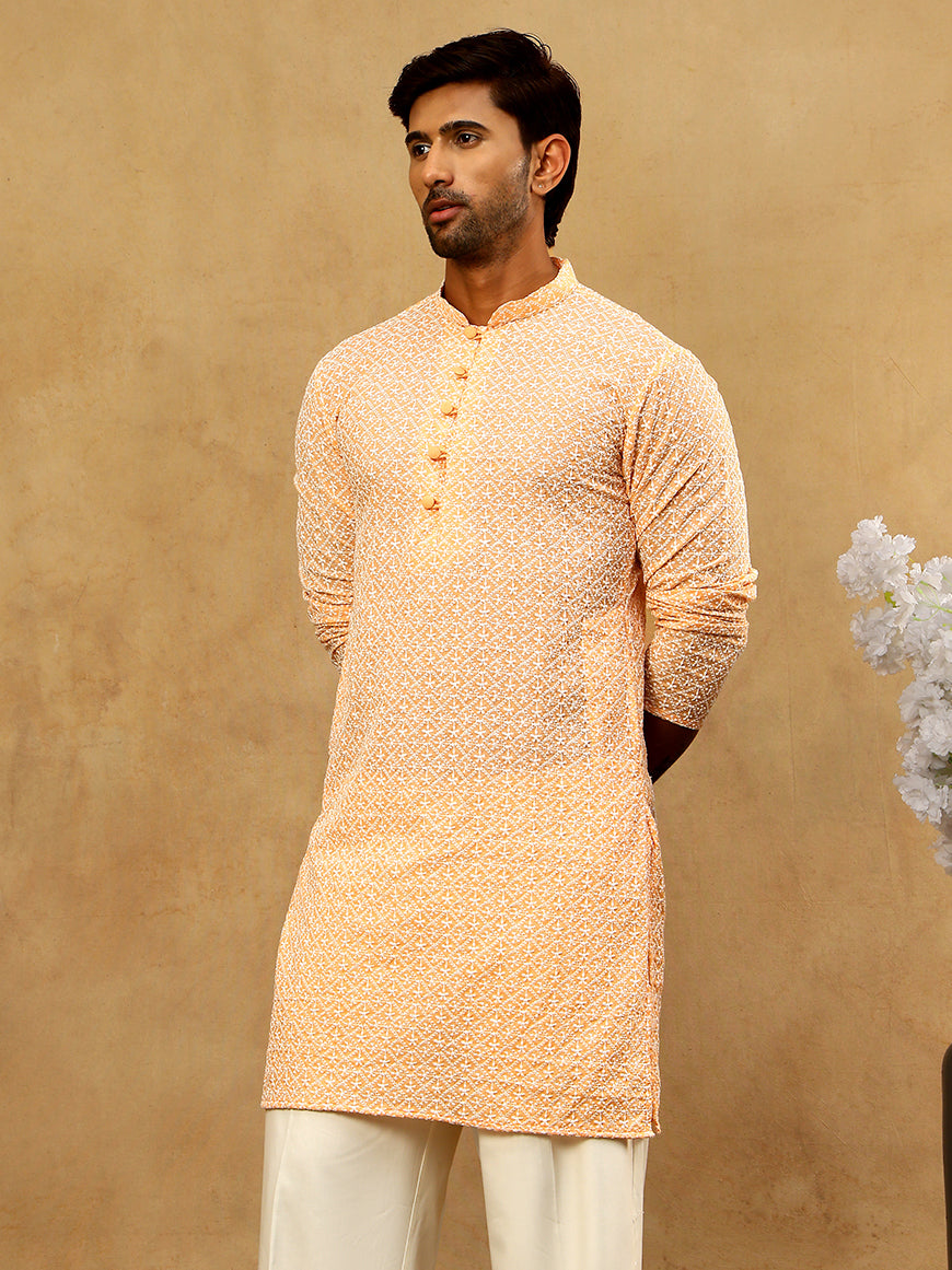 Men’S Chikankari Cotton Kurta