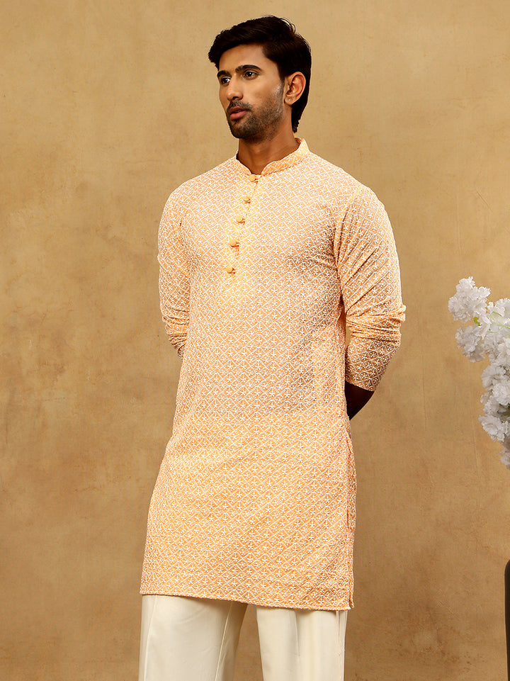 Men’S Chikankari Cotton Kurta