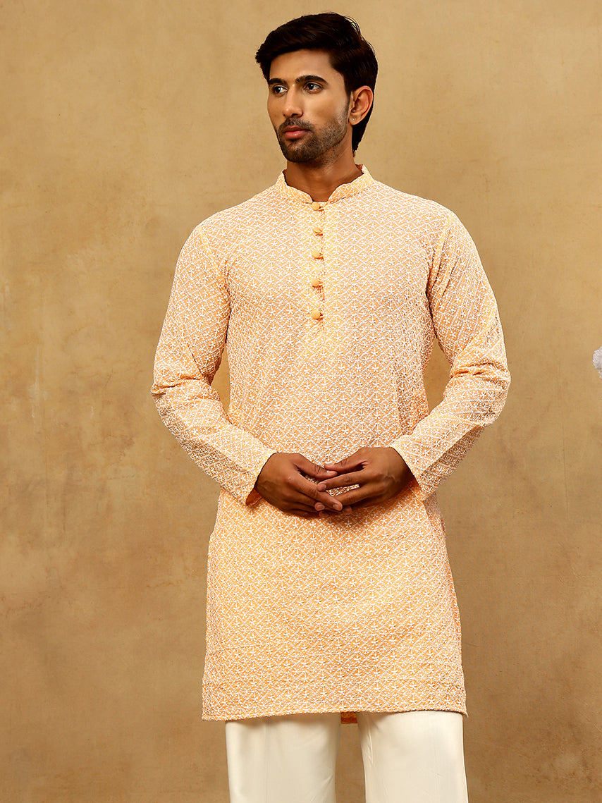 Men’S Chikankari Cotton Kurta