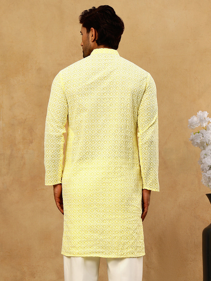 Men’S Chikankari Cotton Kurta