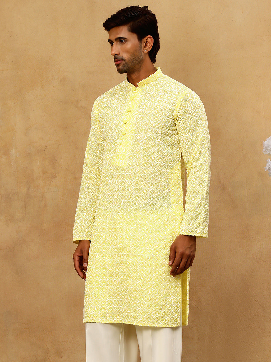 Men’S Chikankari Cotton Kurta