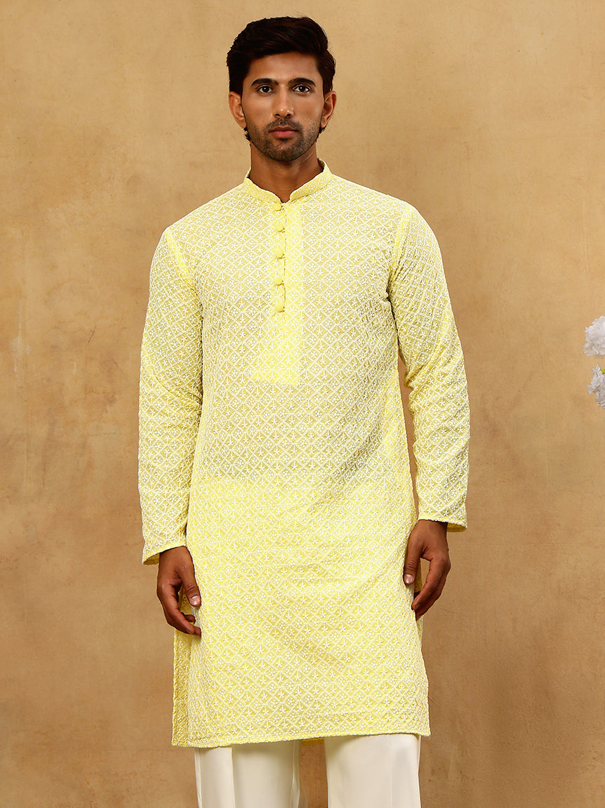 Men’S Chikankari Cotton Kurta