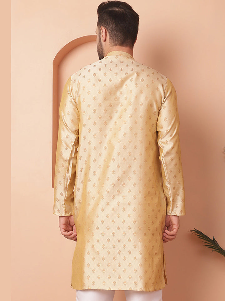 Woven Design Silk Blend Kurtas