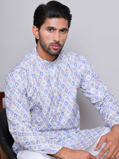 Men'S Printed And Embroidered Kurtas