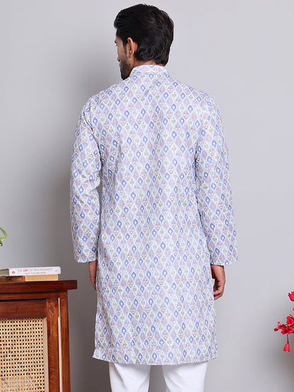 Men'S Printed And Embroidered Kurtas