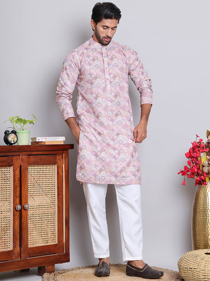 Men'S Printed And Embroidered Kurtas