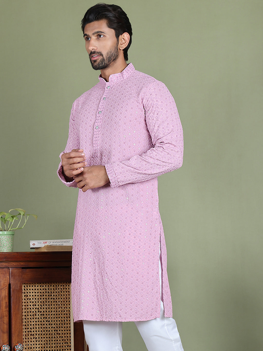 Embroidered & Sequins Cotton Kurtas