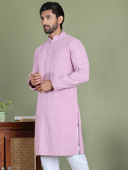 Embroidered & Sequins Cotton Kurtas