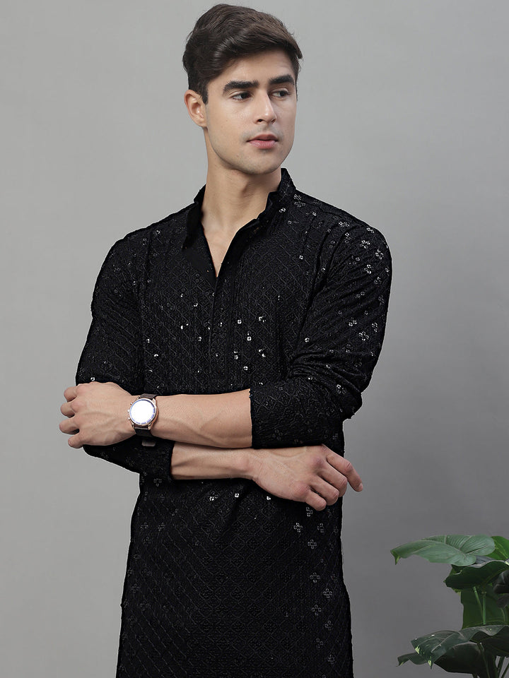 Chikankari Embroidered And Sequence Kurtas.