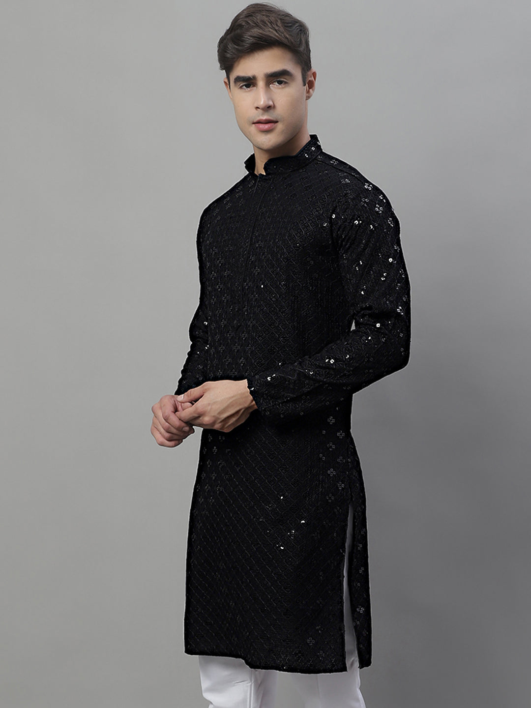 Chikankari Embroidered And Sequence Kurtas.