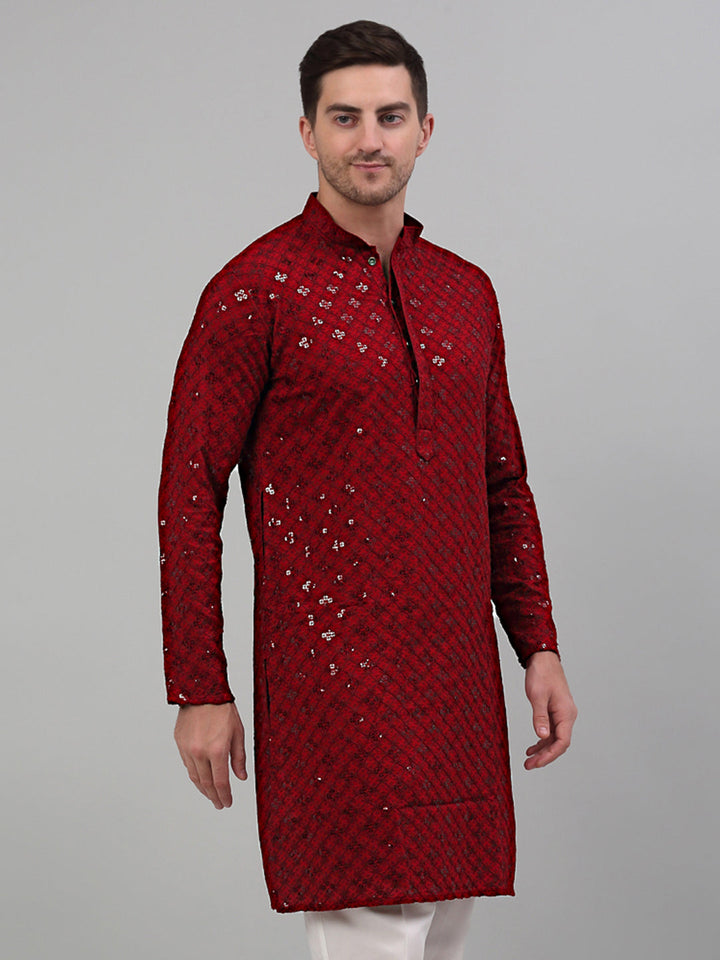 Chikankari Embroidered And Sequence Kurtas.
