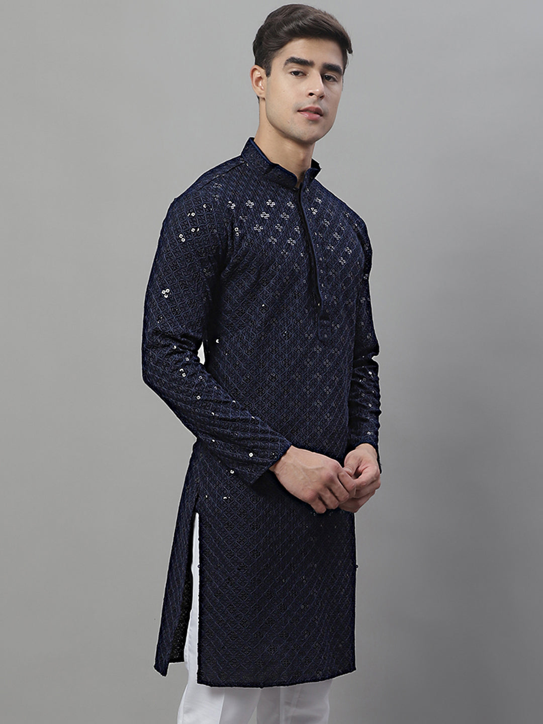 Chikankari Embroidered And Sequence Kurtas.