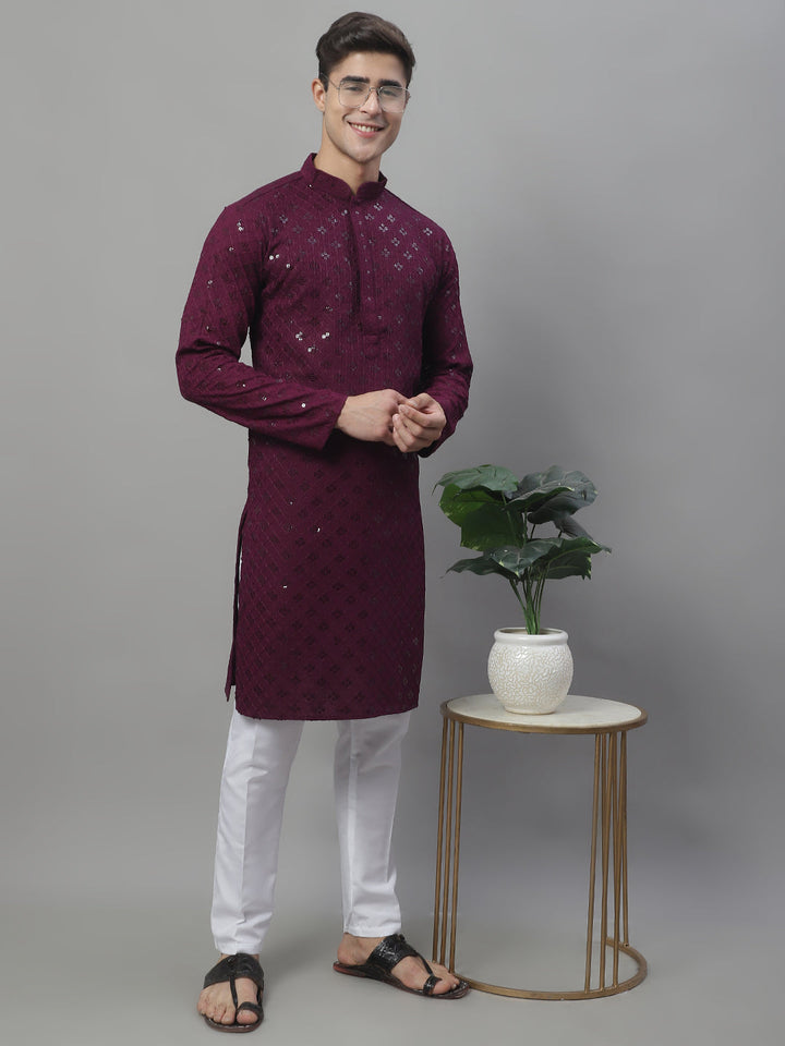 Chikankari Embroidered And Sequence Kurtas.