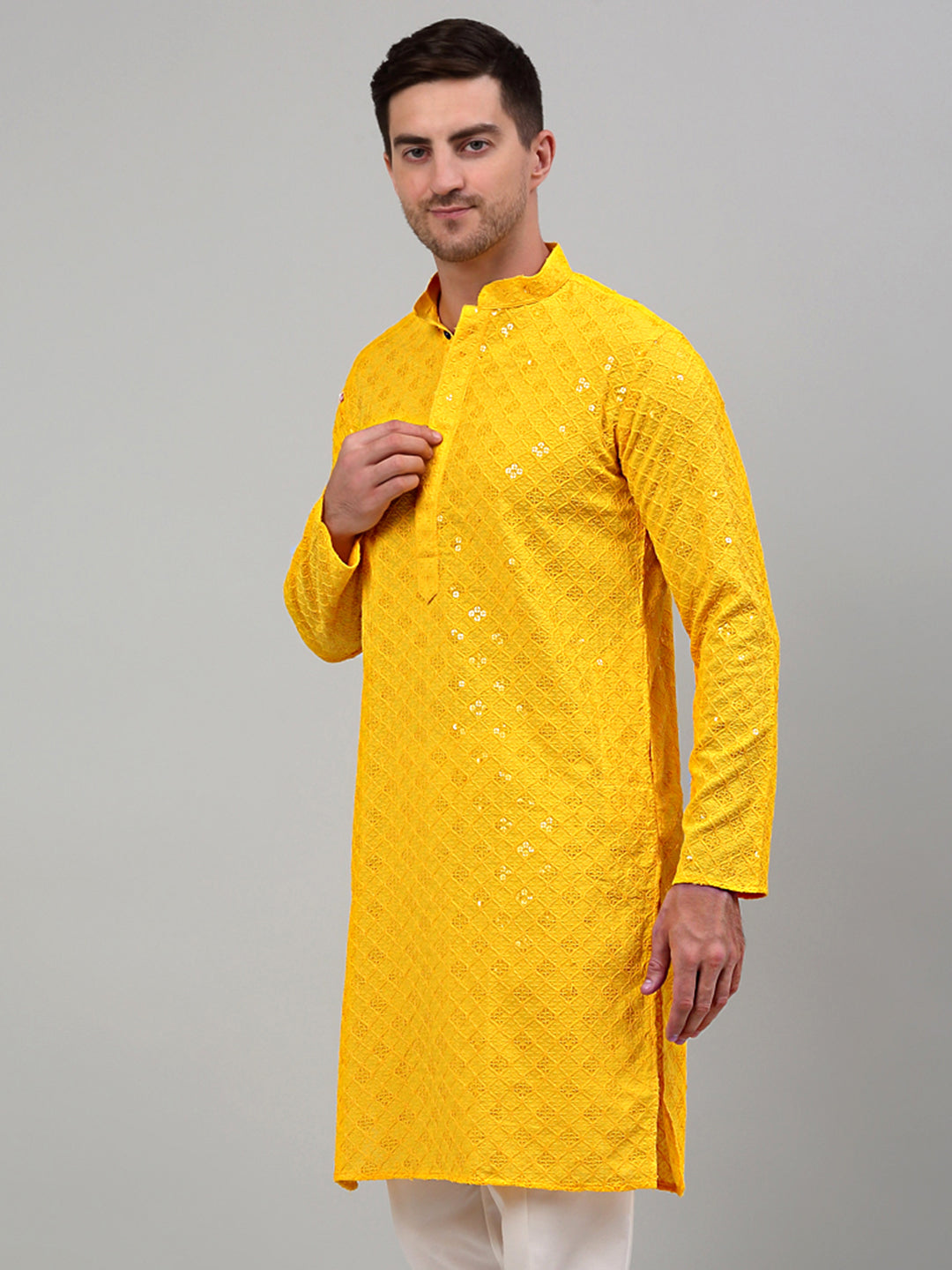 Chikankari Embroidered And Sequence Kurtas.