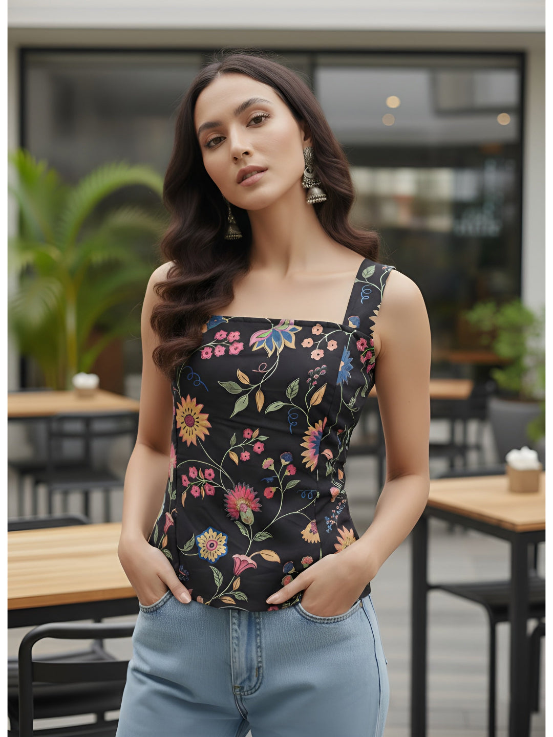 Women Printed Stylish Crop Top