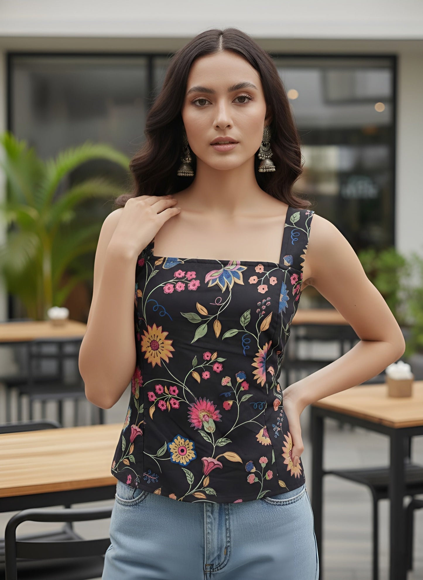 Women Printed Stylish Crop Top