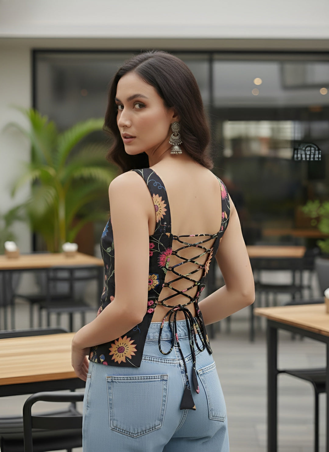 Women Printed Stylish Crop Top