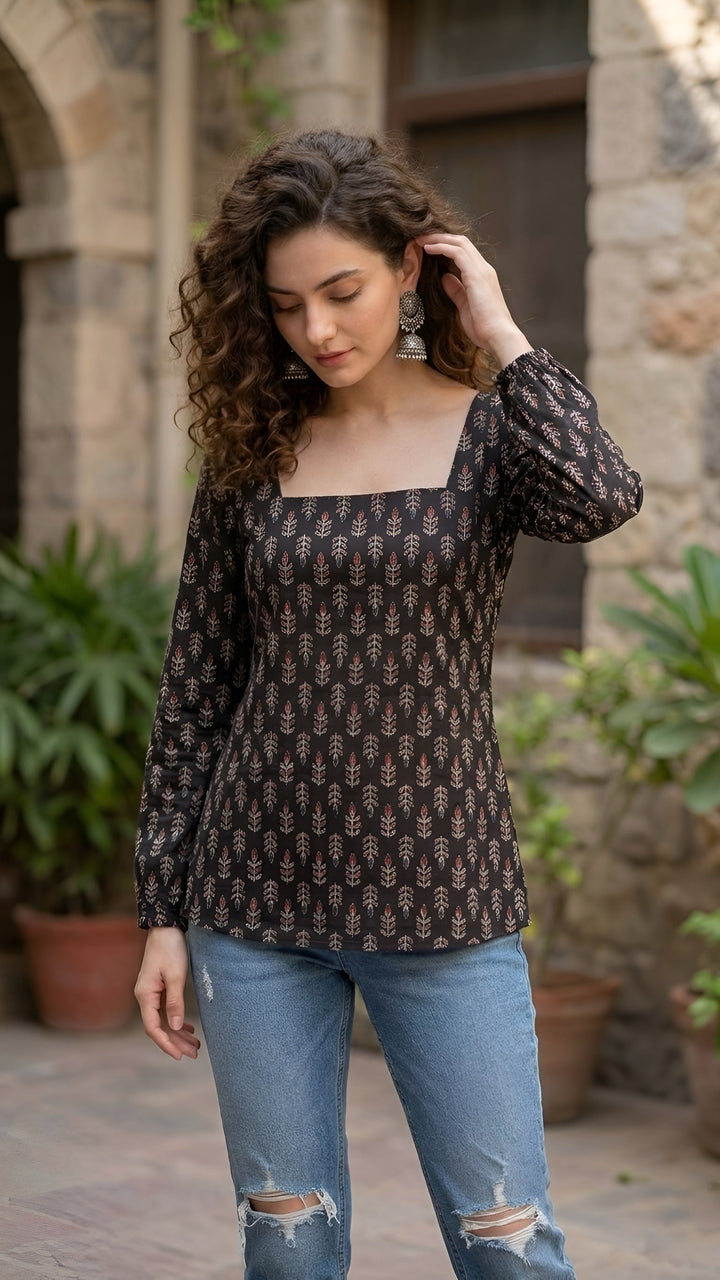 Ethnic Printed Straight Kurtis