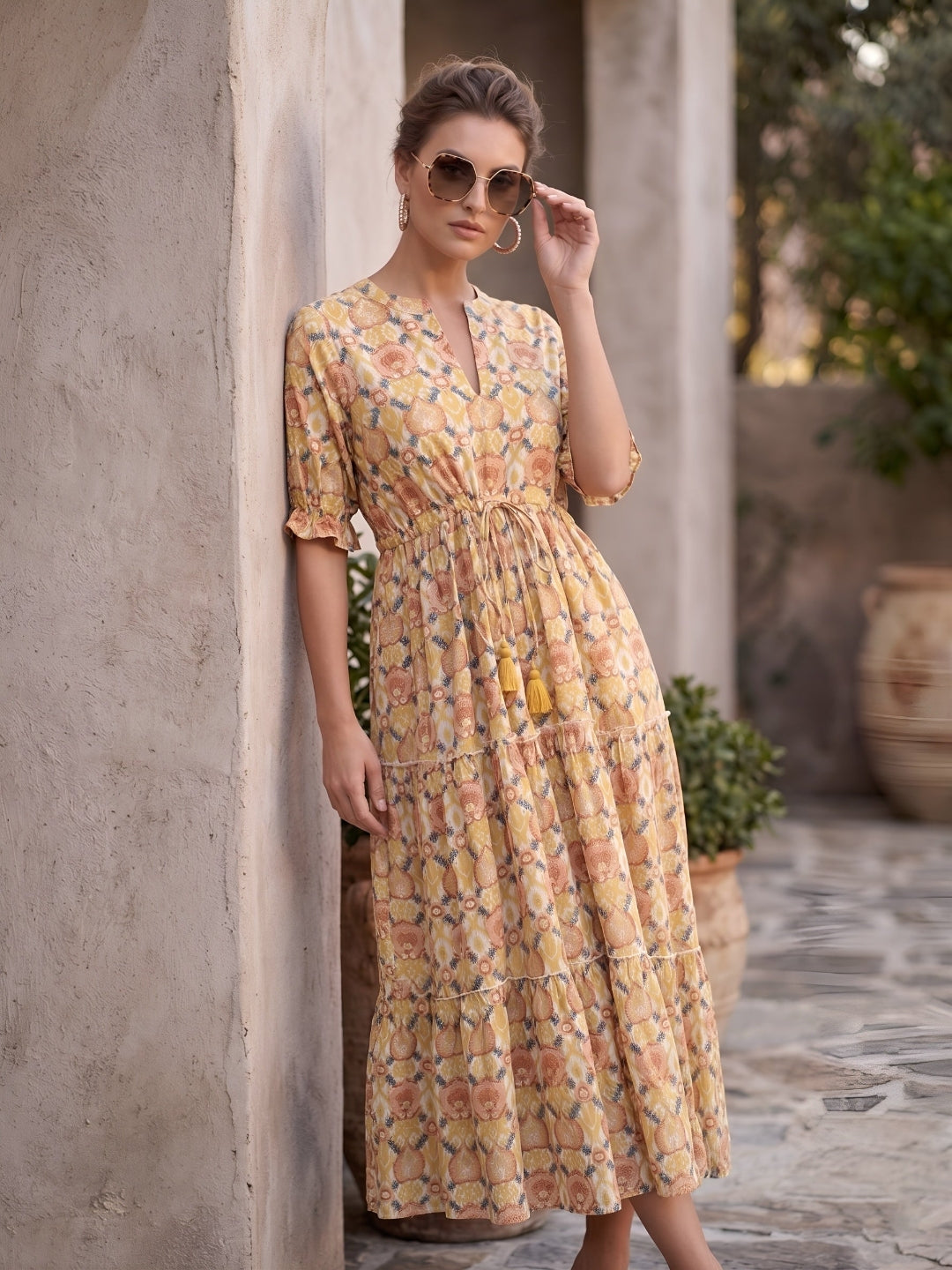 Abstract Printed Dress
