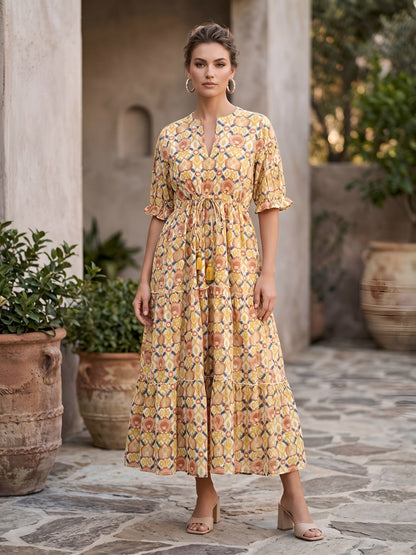 Abstract Printed Dress