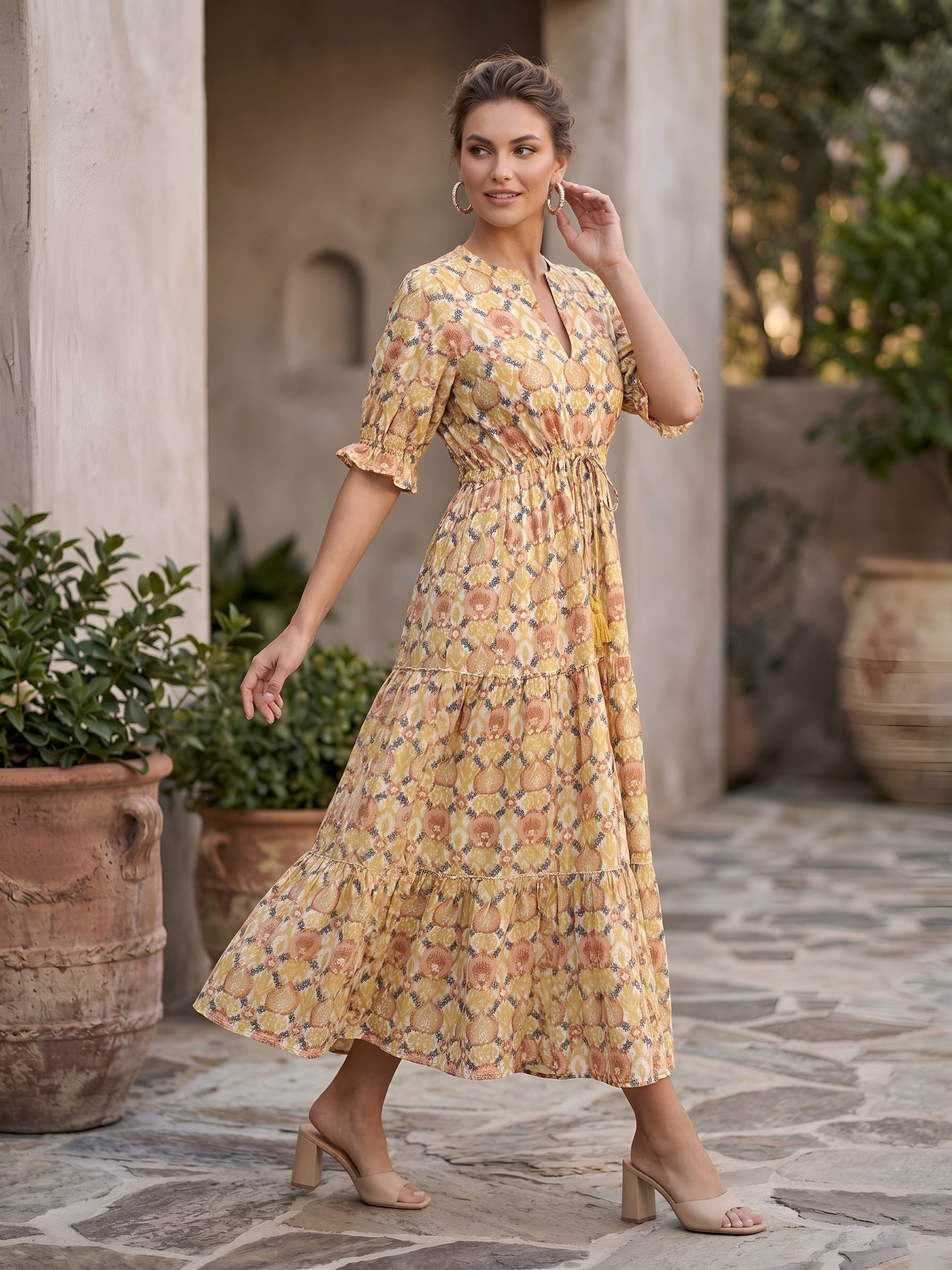 Abstract Printed Dress