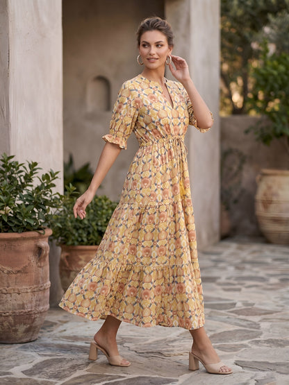 Abstract Printed Dress